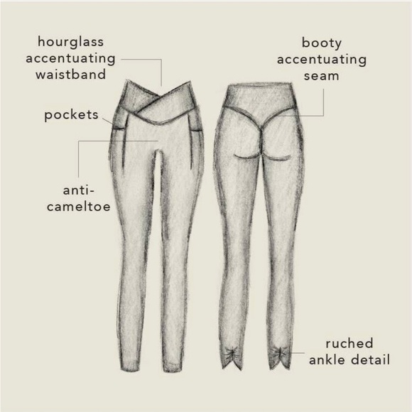 Blogilates Criss Cross High Waisted Legging Steel Blue NWT - Picture 5 of 6